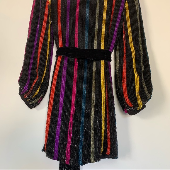 RETROFETE Gabrielle Long Sleeve Robe Wrap Dress - Picture 8 of 16